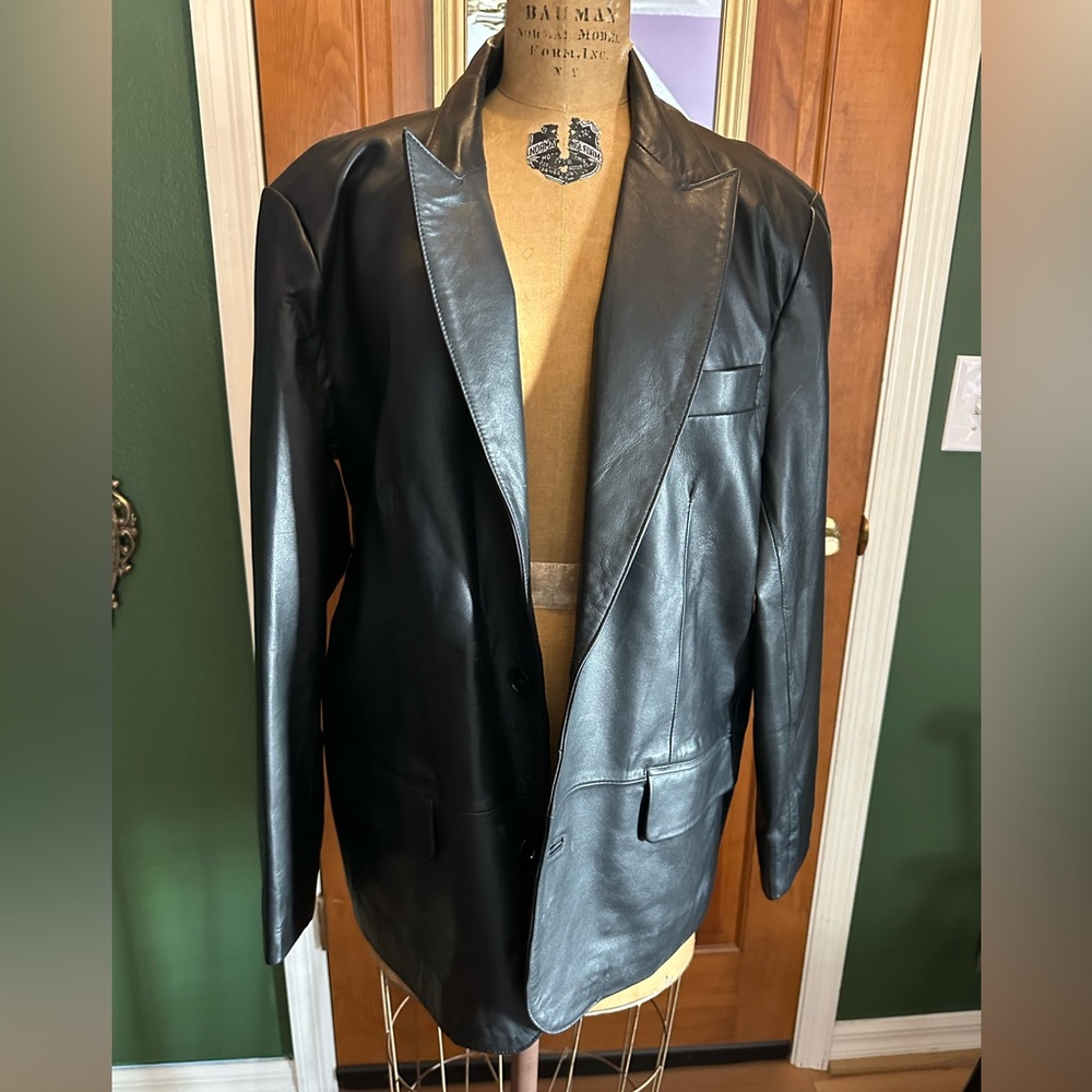 Black Leather Blazer
